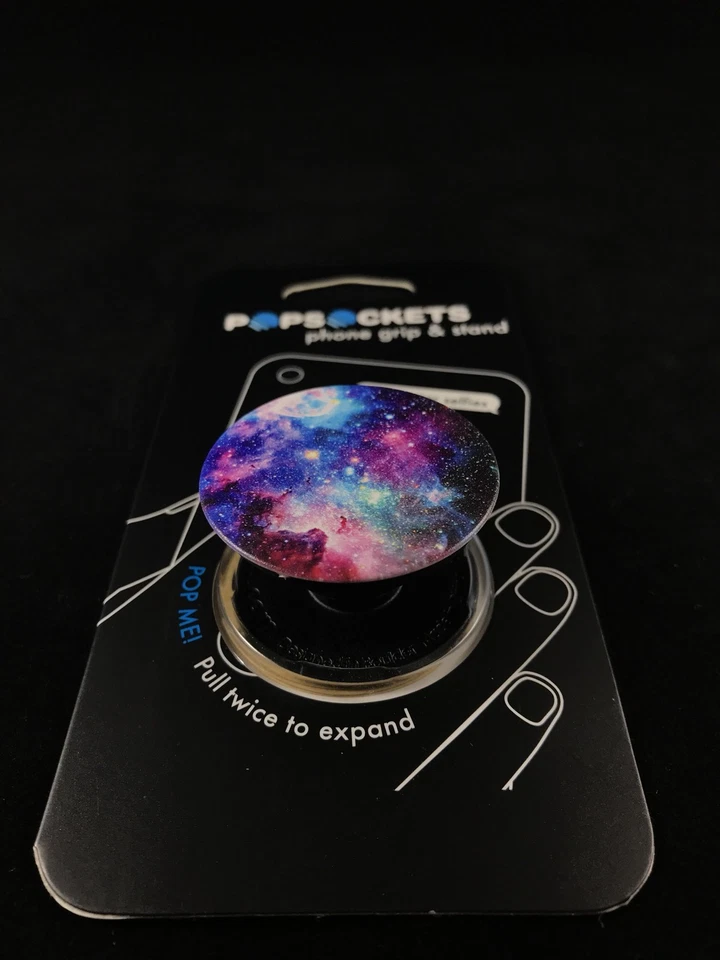 PopSockets Phone Grip Blue Nebula Galaxy Stars PopSocket Universal Phone Holder - Image 2 of 3