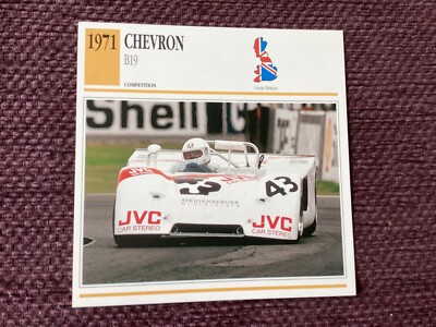 Chevron, B19, 1971, Competition Class Car, G.B.,Collectors Card | eBay UK
