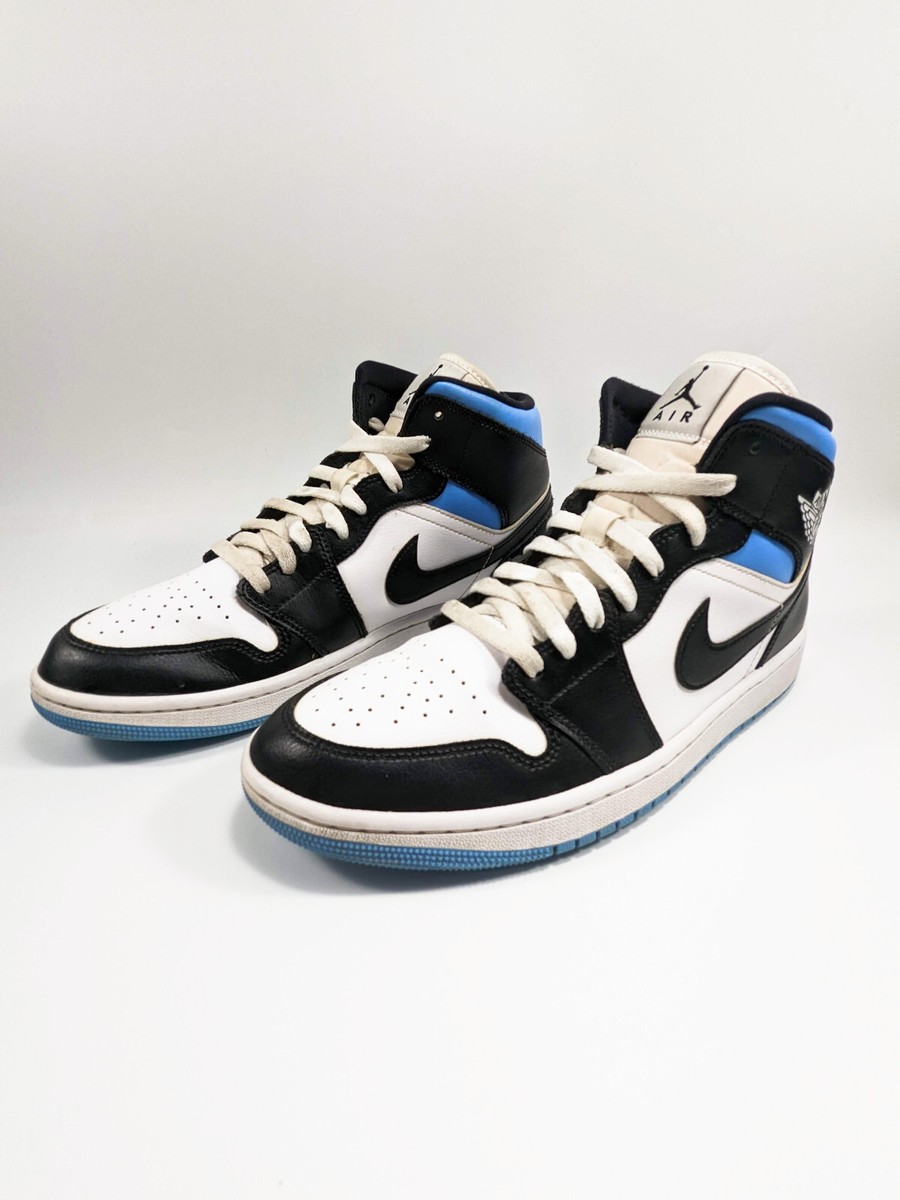Nike Air Jordan 1 Mid 'University Blue' Shoes Women's White BQ6472