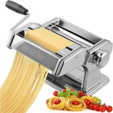 PASTA MAKER SPAGHETTY ROLLER LASAGNE CUTTER MACHINE NOODLE PRESS DIY 9 SETTINGS