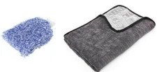 The Rag Company 12030-GAUNTLET-DRY-GRY 20" x 30" W/ Microfiber Wash Mitt