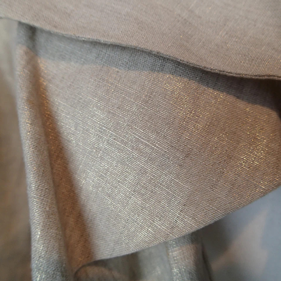 缓存 S 码金色金属米色西装外套 3/4 袖开襟亚麻 y3 — 第 3/4 张图片