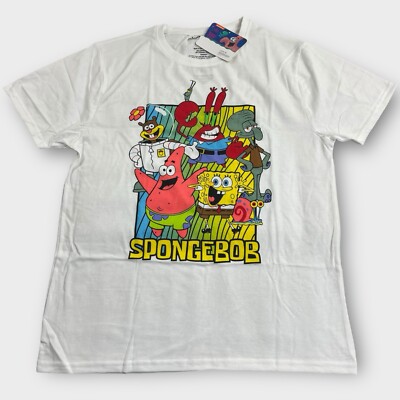 Nickelodeon Spongebob Squarepants Characters T-Shirt Adult Size Large