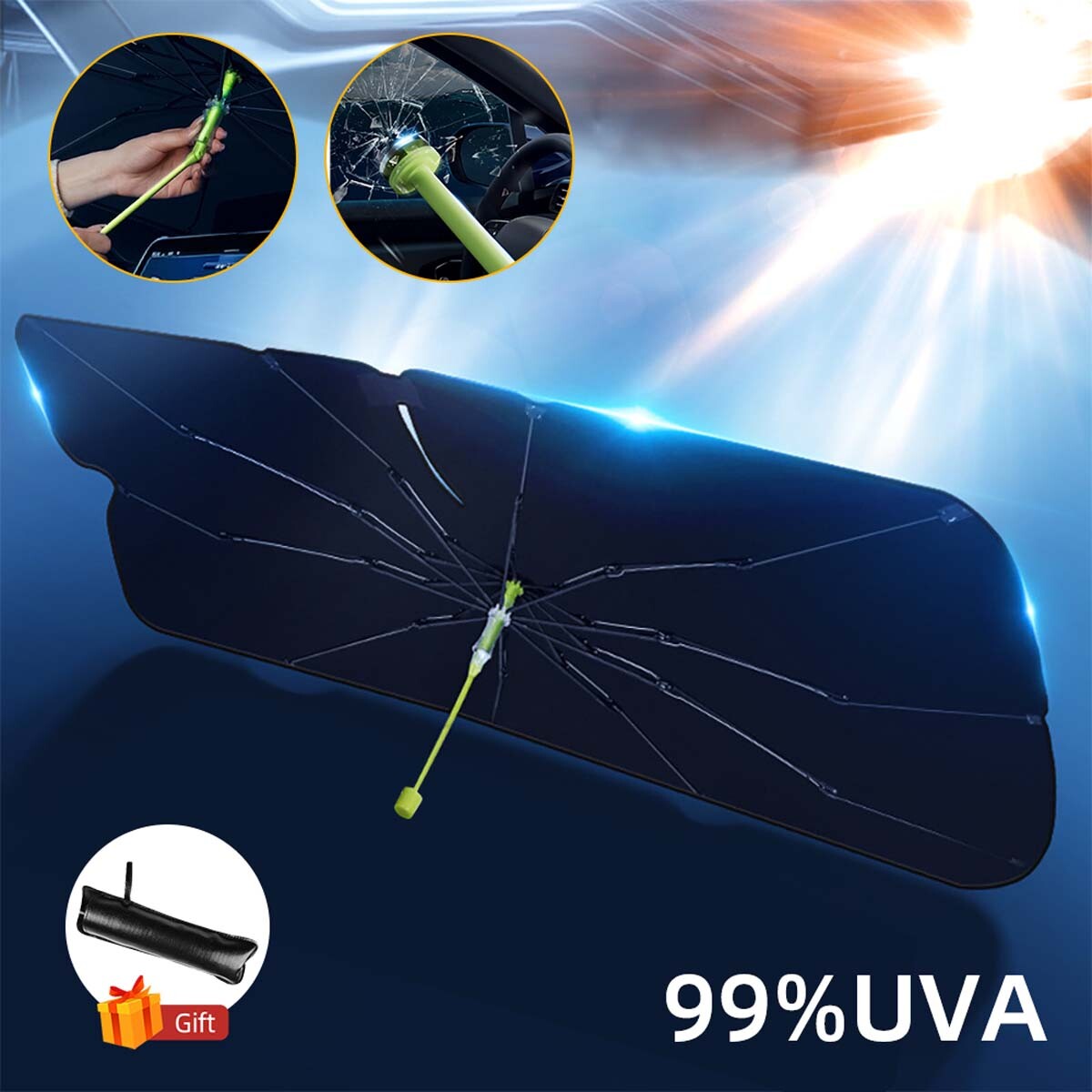 Foldable Car Windshield Sunshade Front Window Cover Visor Sun Shade