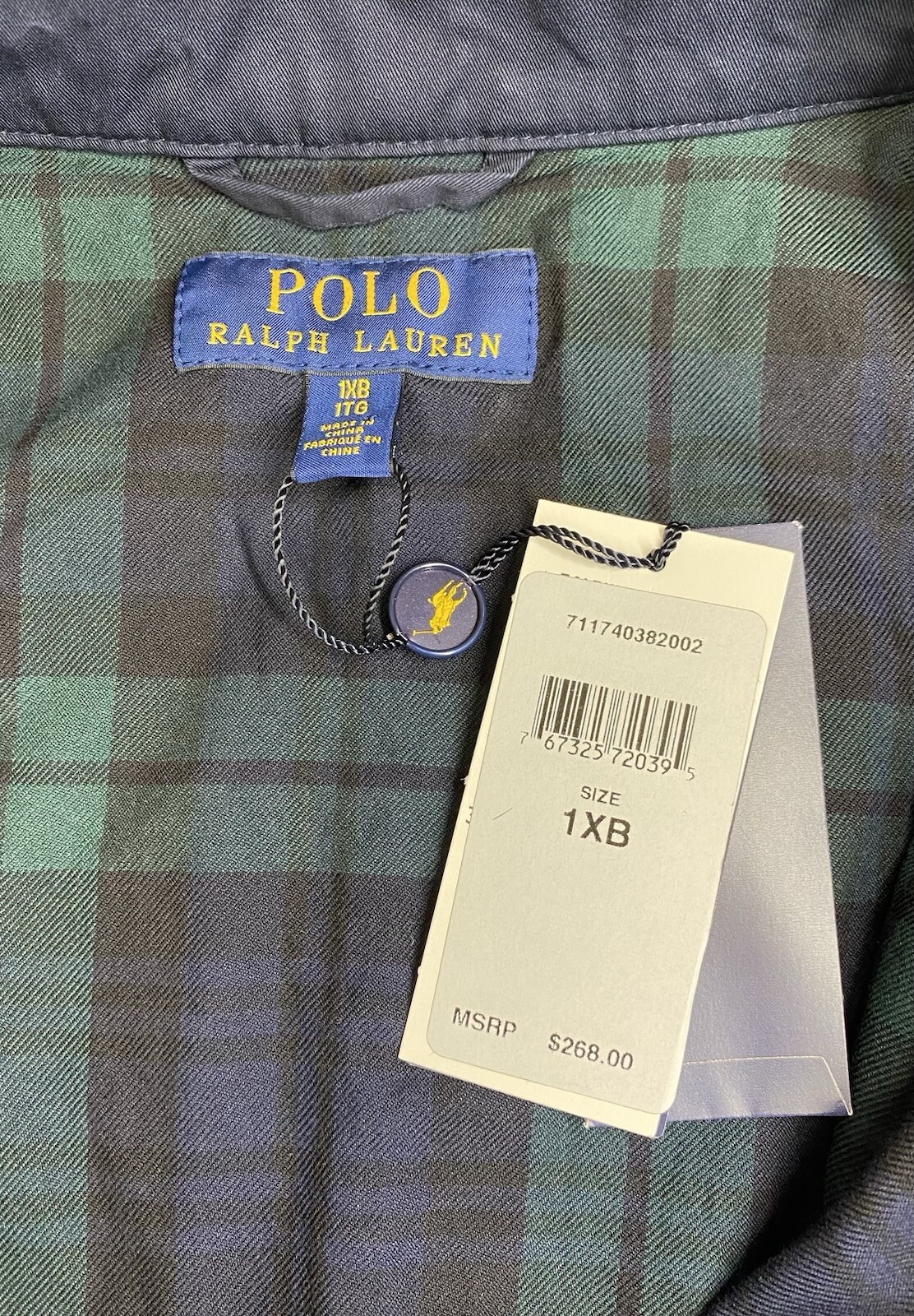 Polo Ralph Lauren chino twill leggera pony giacca classica blu navy taglia 1XB