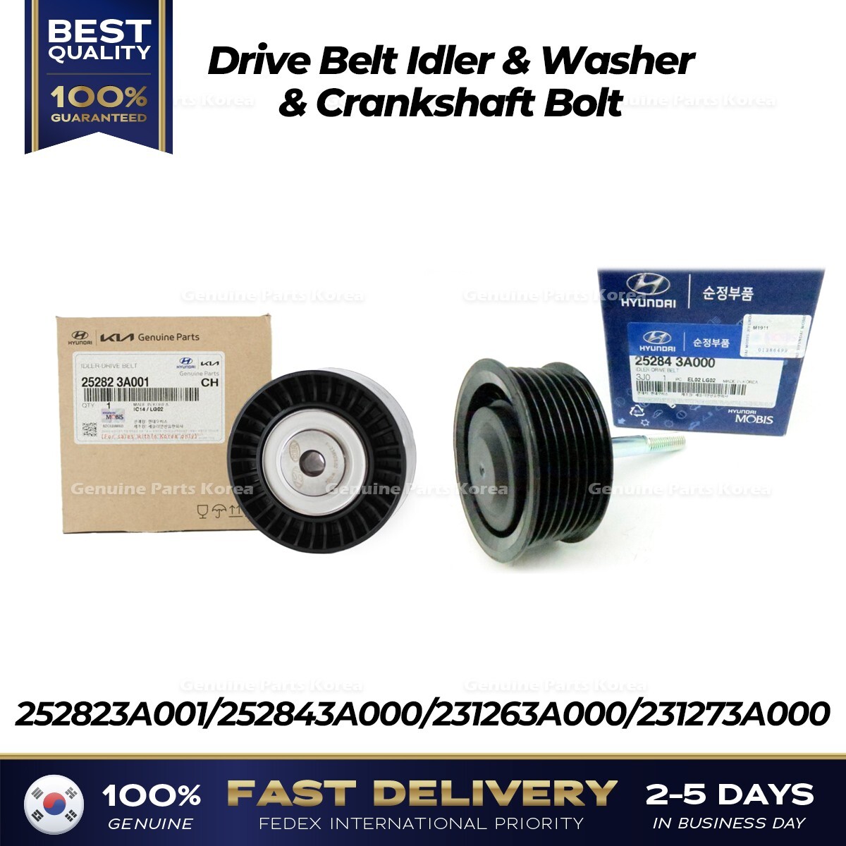 ⭐Genuine⭐ Drive Belt Idler & Washer & Crankshaft Bolt for