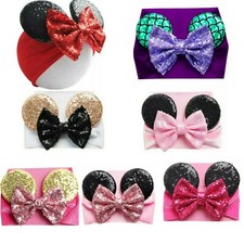Mouse Ears Headband/Headwrap - Toddler Baby Girls  Kids up to 4yrs
