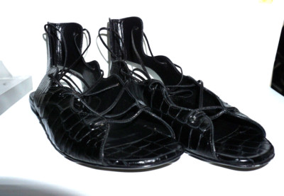 NEW SAINT LAURENT leather BLACK HEELS SHOES WOMEN SIZE 38