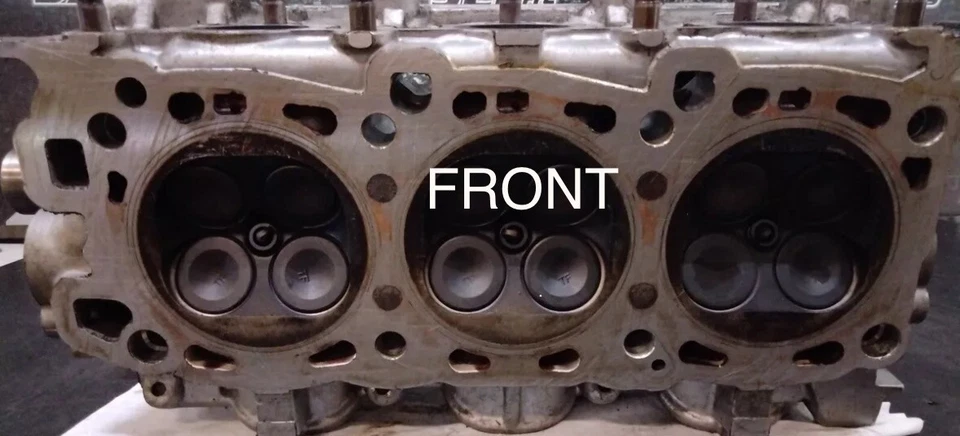 91-99 Mitsubishi 3000GT Dodge Stealth SOHC 6g72 Cylinder Head Front And Rear - Image 2 of 3