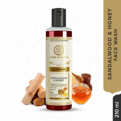 Khadi Natural Sandalwood & Honey Herbal Face Wash 210ml Free Shipping