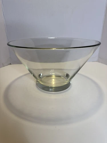 Vintage  Tapered Clear Glass Serving Bowl Anchor Hocking Style