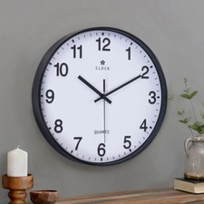 12" Large Wall Clock Silent Non Ticking Clock Living Room Bedroom Home Office UK