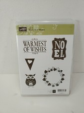 Stampin Up Cling Rubber Stamp Set - Warmest of Wishes - 5 Stamps - New