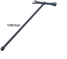 5' Erie Style Curb Valve Shutoff Key with Fork and Pentagon Wrench Handle Ends