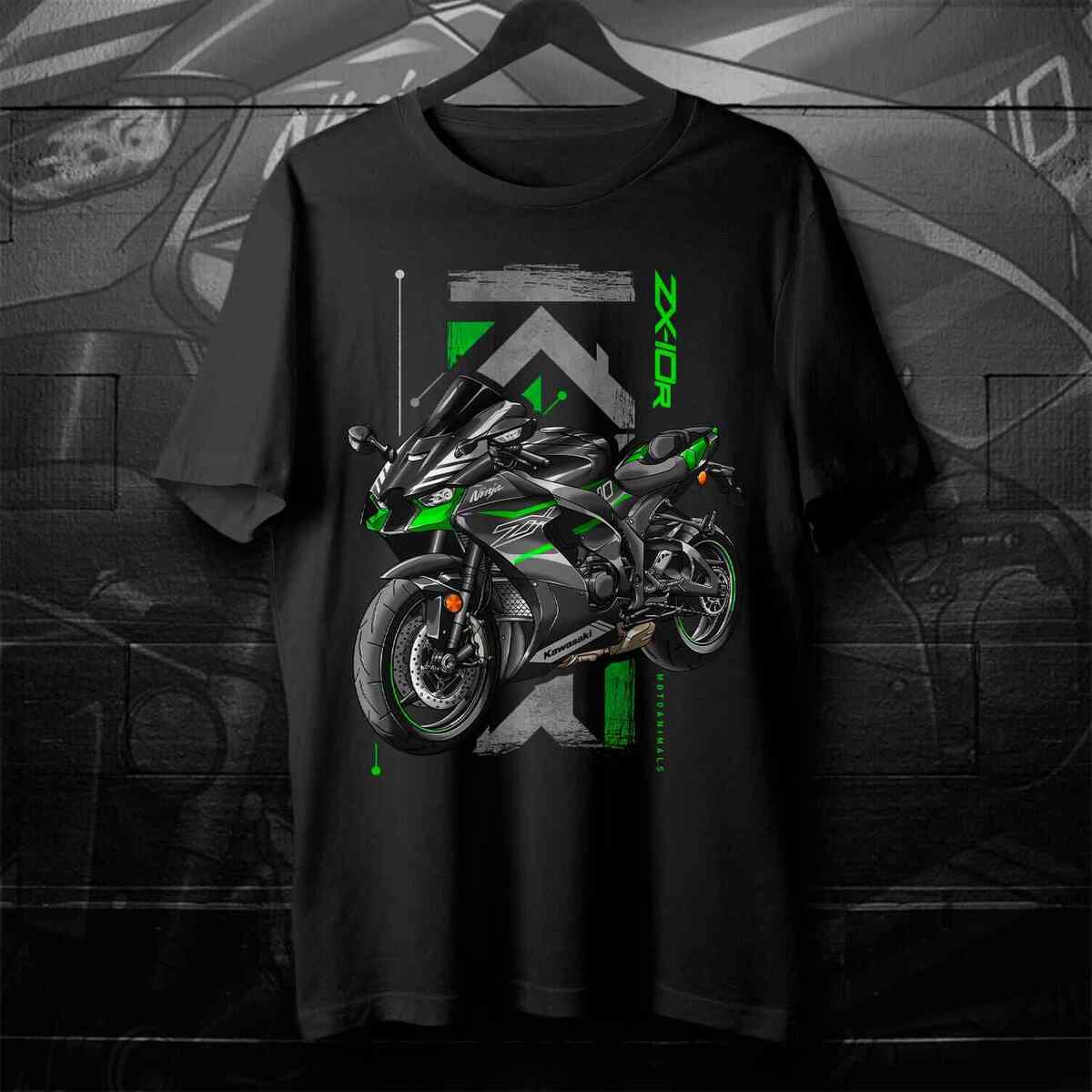 Kawasaki ZX10R T-Shirt, Motorcycle Tee Shirt for Riders Kawasaki ZX10R T-Shirt, Motorcycle Tee Shirt for Riders