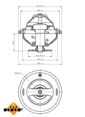 NRF 725098 Thermostat, coolant for AUDI,VOLVO,VW