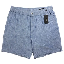 RAG & BONE Mens Eaton Pull On Chambray Cotton Shorts Blue (MSRP $225)
