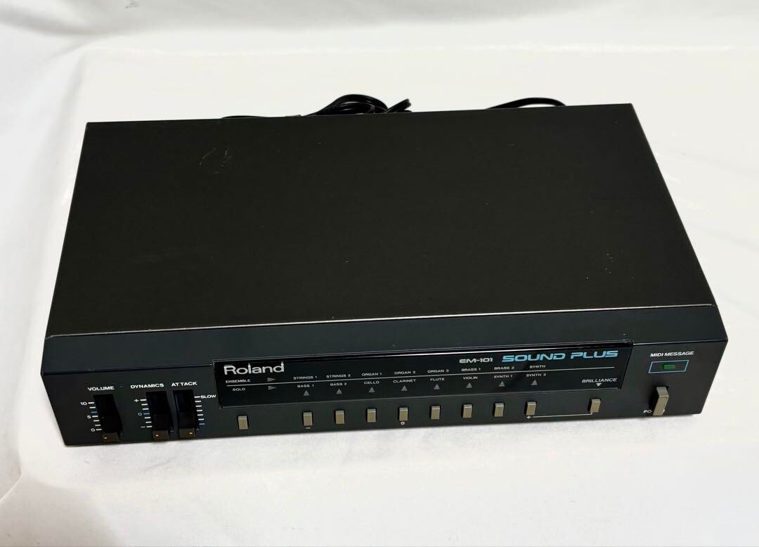Roland 音源モジュール EM-101 SOUND PLUS Roland EM-101 Sound Plus Analog Synth Module 80s Used Tested
