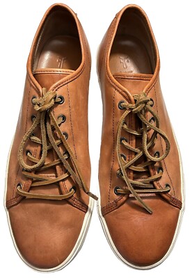 Frye 80218 Essex Low Distressed Leather Lace Up Mens Sneakers Shoes Size 14