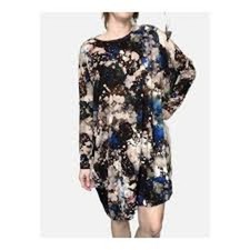 Bryn Walker Damien Tunic Top Oversized Shirt Dress Black Large