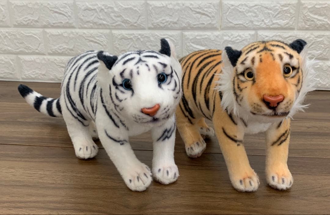 Realistic Plush Tiger Toy, Set of 2, Tiger, White Tiger, Real Animal #aea542