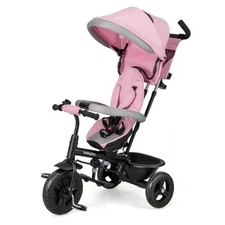  Tricycle, 4 in 1 Toddler Bike w/Removable Canopy, 37.5" x 19" x 45" Blush