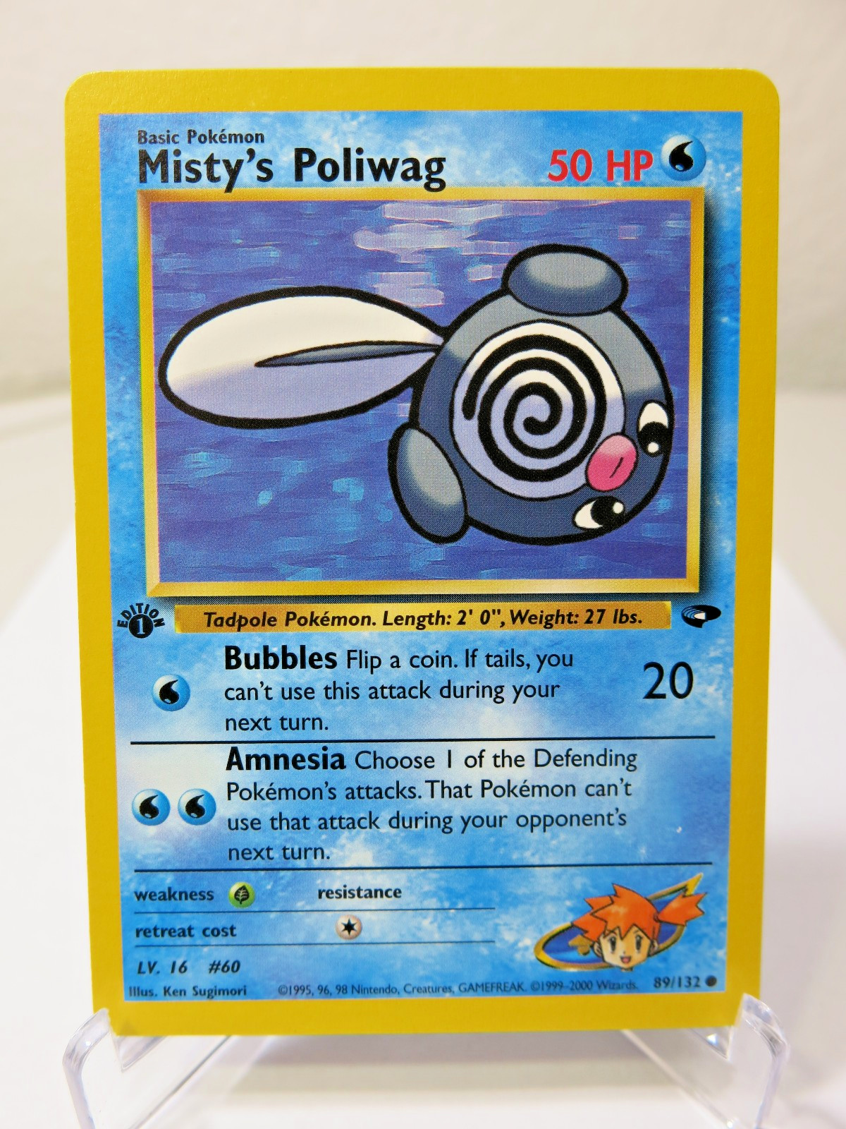 Misty's Poliwag 89/132 Gym Challenge 1st Edition WOTC - Near Mint