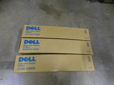 DELL 5100cn Magenta Cyan Yellow 3-Color Set M/C/Y Toner Cartridges Genuine OEM