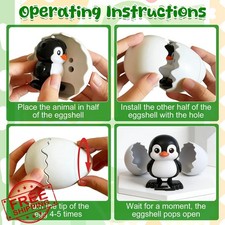 Movued Hatching Dinosaur Egg Toy Walking Clockwork Animal Gift for Kids Easter