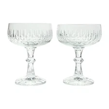 Schott-Zwiesel “Flamenco” Pair of Crystal Coupe Champagne Glasses 5 1/4” 8oz
