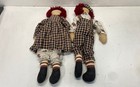 Raggedy Ann and Andy Cloth Doll Lot 2 Pieces Heartstrings Teddy Bear Theme 19" — photo 6