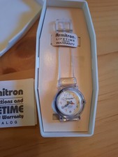 Armitron Crayola Quartz Watch Vintage In Box Clear Band Crayon Hands