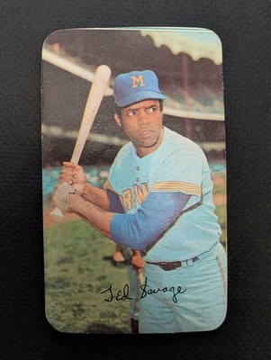 1971 Topps Super Baseball #3 Ted Savage Milwaukee Brewers - EX Condition