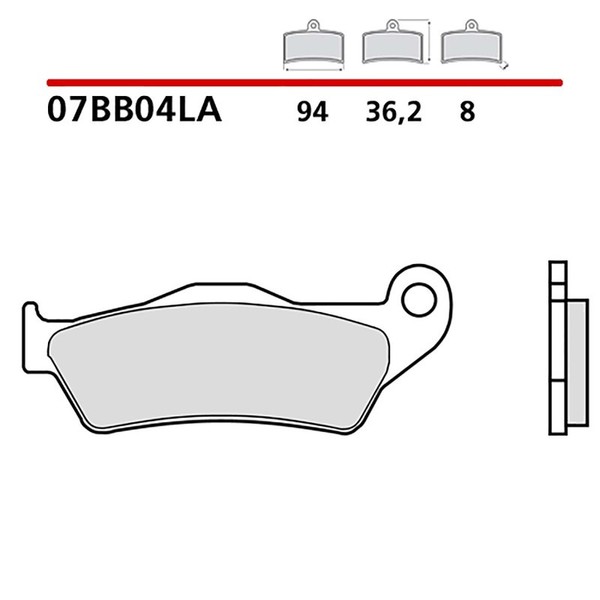 Brembo VORDERRADBREMSBELAGE-KIT FUR Sherco Enduro 4.5I 450 04-08-COD. 07BB04LA-image