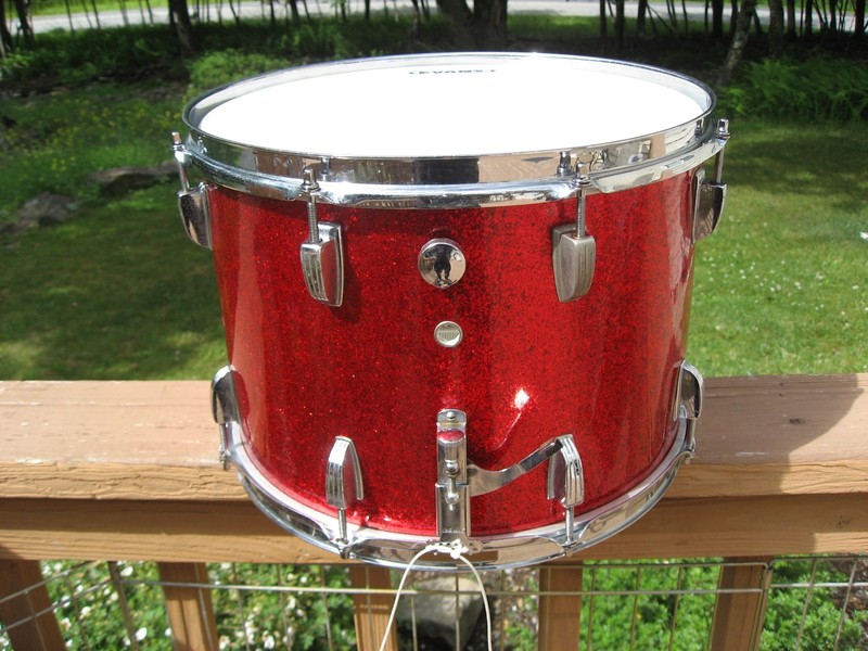 Ludwig 1960s 10x14 Red Sparkle Snare Drum Good Condition