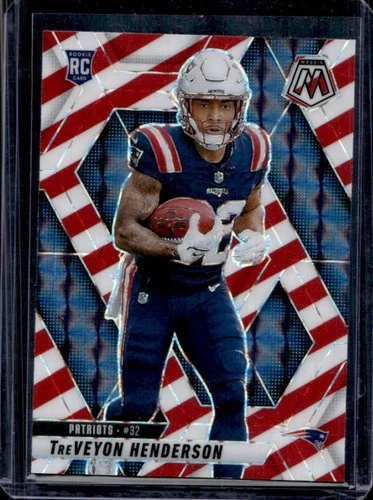 2025 Panini Mosaic TreVeyon Henderson Rookies RC Red and White Stripe Prizm #325