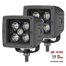 LED Cubes, 2Pcs 50W 3 Inch LED Pods Off Road Driving Lights White Pod Lights