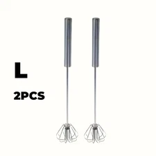 Stainless Steel Egg Beater Durable Semi-Automatic Mixer for Effortless Egg Cream