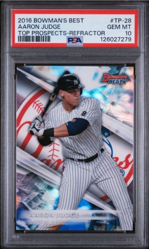 2016 Bowman's Best Top Prospects Aaron Judge #TP-28 Refractor (RC) PSA 10