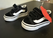 VANS Old School V Toddler Sneakers Shoes - New Youth Vans - Black/white 2T