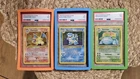 Charizard Blastoise Venusaur Sequential PSA 7 Base Unlimited Set