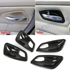 For Bmw 3 Series E90 E91 M3 4-door Carbon Fiber Abs Door Handle Bowl Cover Trims