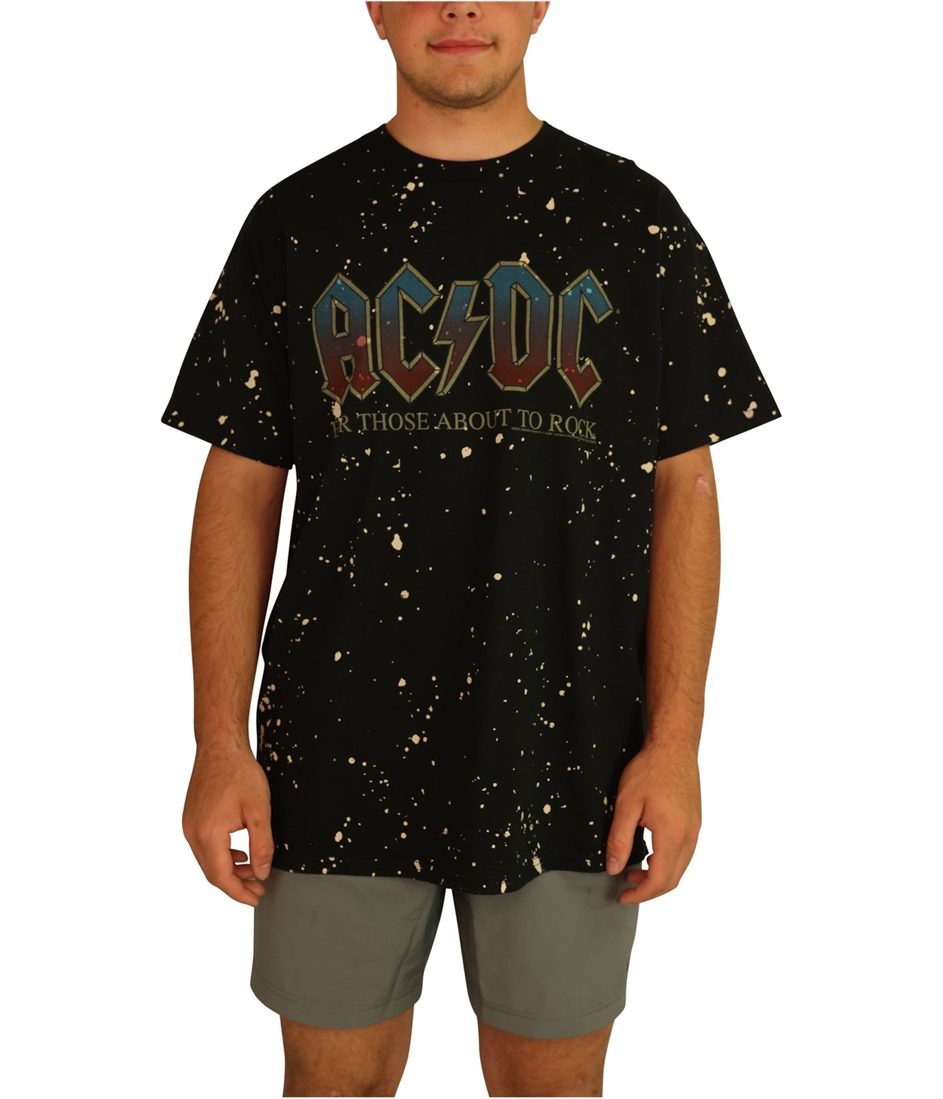 Мужская футболка с графическим принтом ACDC For Those About To Rock черная S 4690₽