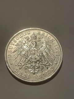 3 MARK Argent 1911 A