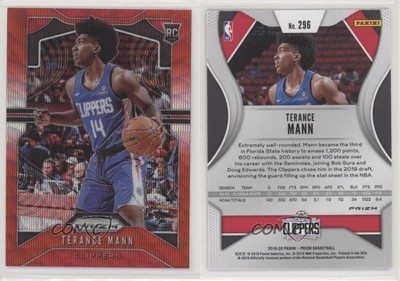 2019-20 Panini Prizm Rookie Ruby Wave Prizm Terance Mann #296 Rookie RC