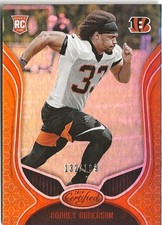 2019 Panini Rodney Anderson Mirror Orange RC 132/199 Cincinnati Bengals