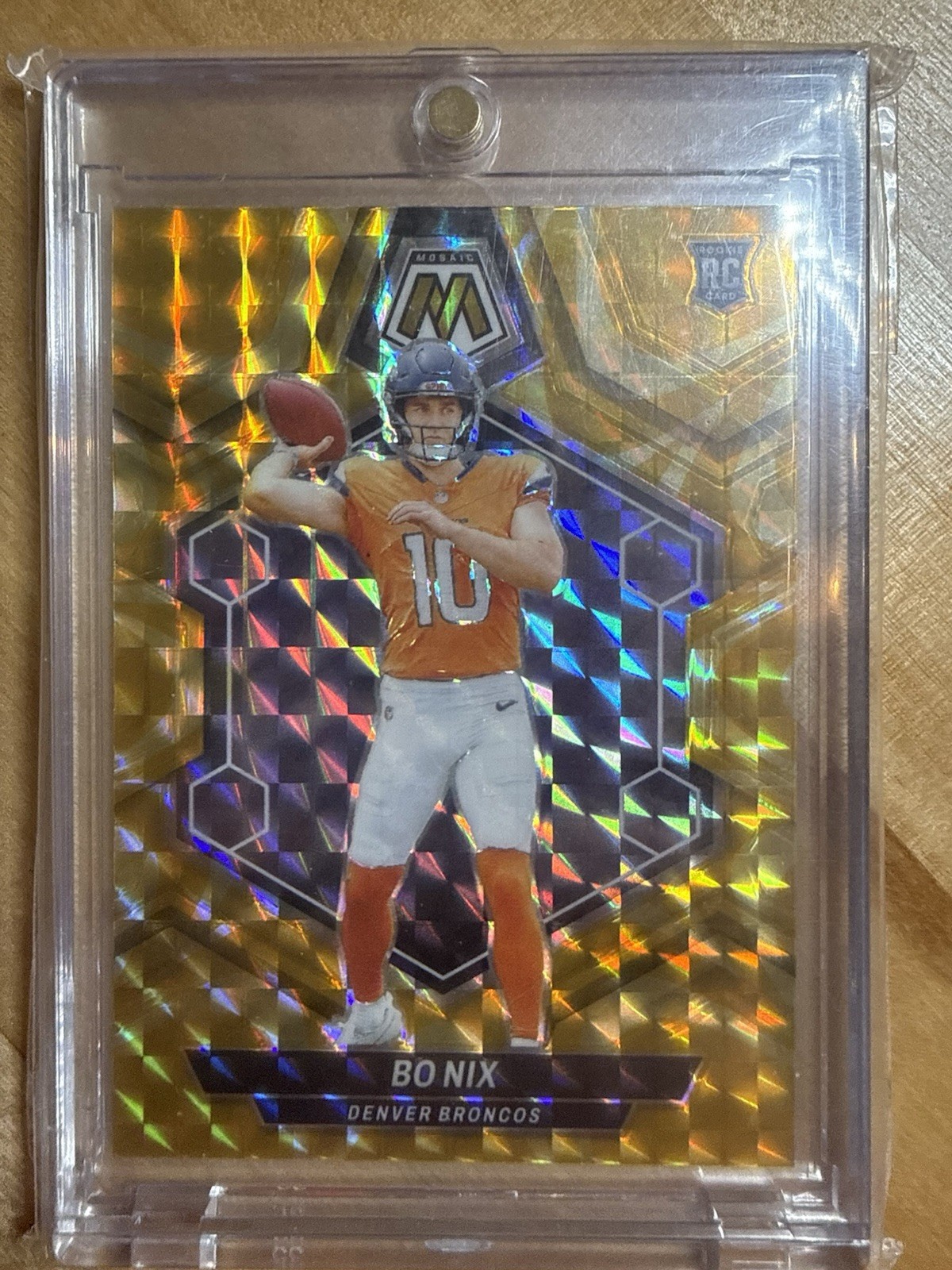 2024 Panini Mosaic - Rookies Bo Nix #312 Reactive Yellow Mosaic Prizm (RC)
