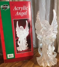 Sterling Inc Acrylic Angel Christmas Decoration 10-1/2” Tall