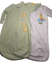 Carter  s Baby Fleece Sleep Sack Bundle 2 Pc One Size Giraffe Elephant