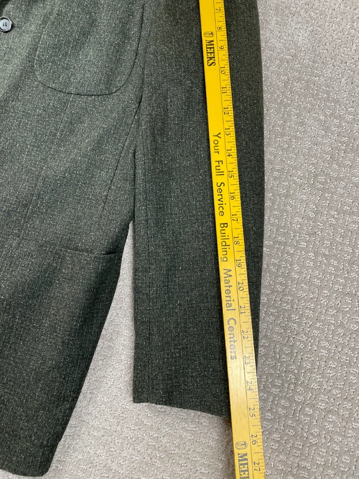 Nuevo con etiquetas Blazer Ermenegildo Zegna Para Hombres 38R Cashco Verde 3 Botones Abrigo Tareas Cuero Foto 4 de 4